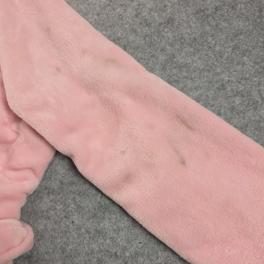 Juicy Couture Pink Fleece Hooded Robe Sequin Logo Sleepwear L/XL Pink Loungewear - Picture 5 of 9